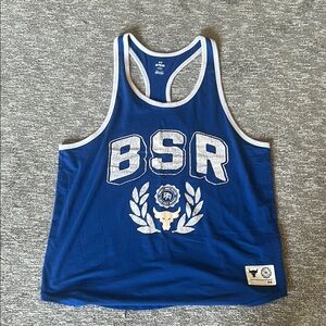 Under Armour Blue and White Athletic Tank Top